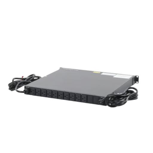 [HOFFMAN_NPATS11001] HOFFMAN PDU Monitoreable de Transferencia Automática ATS (Fuente Redundante), Con 10 Salidas 5-15R,   Enchufes de Entrada L5-15P, Instalación Horizontal de 19in, 1UR, 15 Amp, 120 Vca 