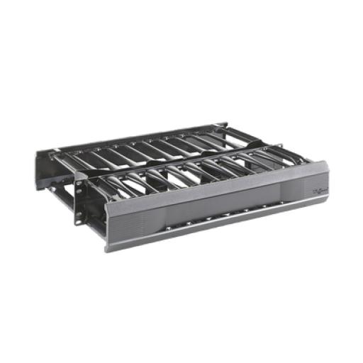 [HOFFMAN_DCHD2] HOFFMAN Organizador de Cables Horizontal CableTek, Doble (Frontal y Posterior), Para Rack de 19in, 2UR