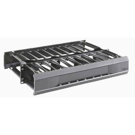 [HOFFMAN_DCHD2] HOFFMAN Organizador de Cables Horizontal CableTek, Doble (Frontal y Posterior), Para Rack de 19in, 2UR