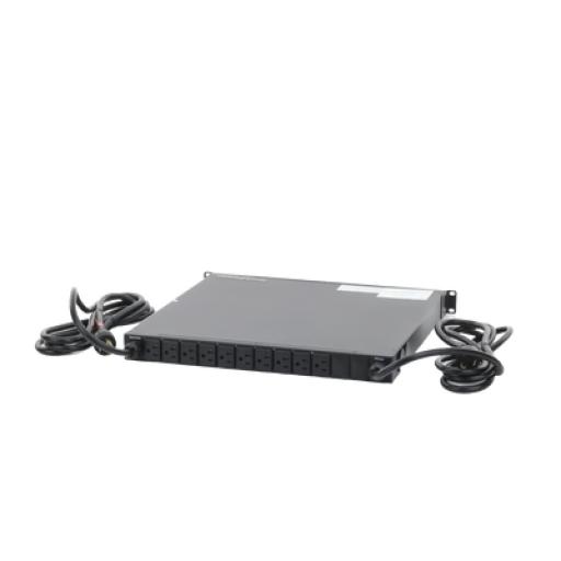 [HOFFMAN_NPATS11002] HOFFMAN PDU Monitoreable de Transferencia Automática ATS (Fuente Redundante), Con 10 Salidas 5-15R,   Enchufes de Entrada L5-20P, Instalación Horizontal de 19in, 1UR, 20 Amp, 120 Vca 