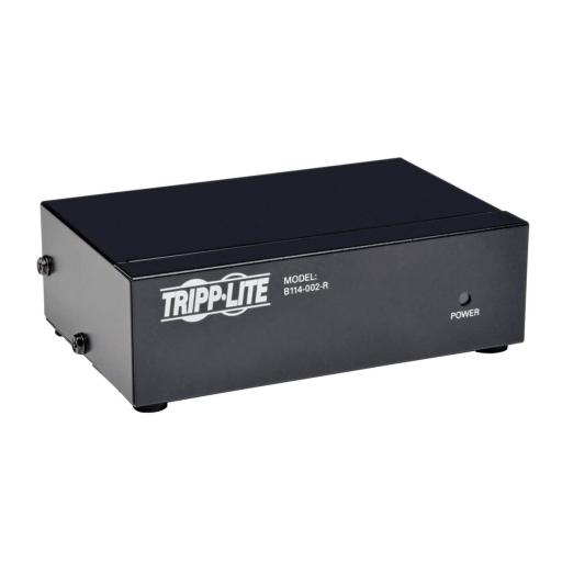 [TRIPPLITE_B114-002-R] Tripp Lite DIVISOR DE VIDEO VGA 2 PUERTOS 350MHZ C/ REFORZADOR DE SENAL