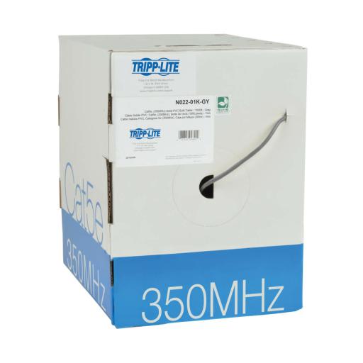 [TRIPPLITE_N022-01K-GY] Tripp Lite CABLE DE PVC A GRANEL C/NUCLEO SOLIDO CAT5E 350MHZ GRIS 304.8M TAA