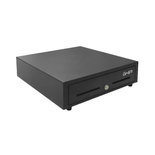 [GHIA_CAJ-34] CAJON DE DINERO GHIA NEGRO CHAR OLA REMOVIBLE PANEL FRONTAL METALIC