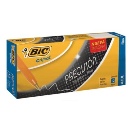 [BIC_928495] BIC Bolígrafo BIC Cristal Precisión Punto Fino 0.8mm Color Azul C/12 Pzas