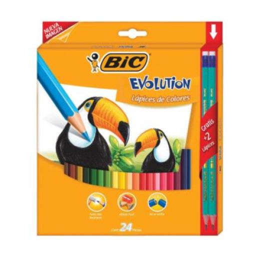 [BIC_511154] BIC Colores BIC Evolution Mina 3mm Estuche C/24 Pzas