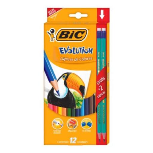 [BIC_511153] BIC Colores BIC Evolution Mina 3mm Estuche C/12 Pzas