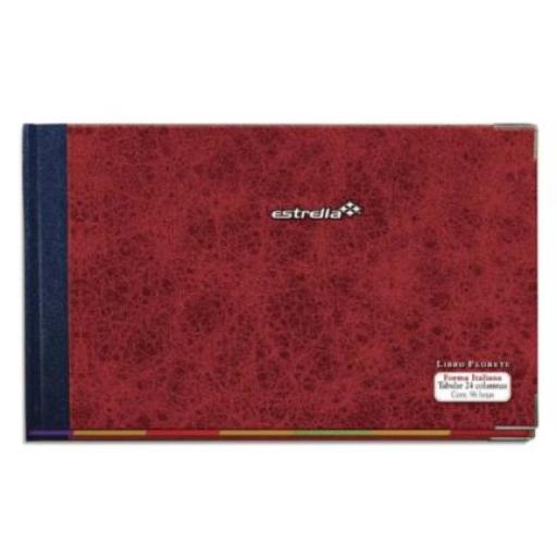 [ESTRELLA_0126] Estrella Libro Florette Estrella Forma Italiana Tabular de 24 Columnas con 96 Hojas Papel Bond