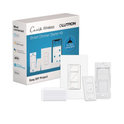 [LUTRONCASETAWIRELESS_PBDGPKG1W] LUTRON CASETA WIRELESS (Caseta Wireless) Kit Hub controlador, atenuador (dimmer), control y tapa.