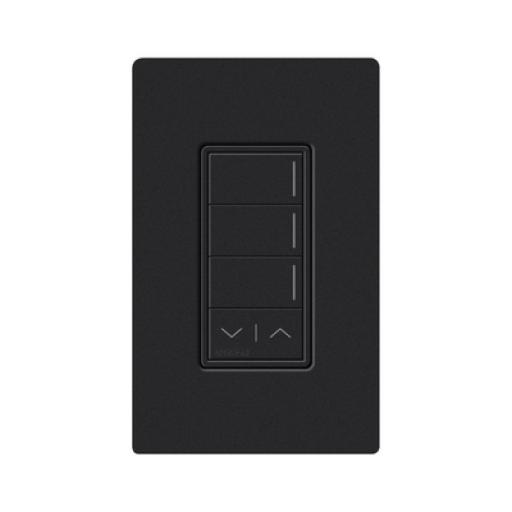 [LUTRONRADIORA3_RRSTW3RLMN] LUTRON RADIORA 3 (RadioRa3) Botonera Sunnata Negro 3 escenas y 2 botones subir/bajar para Radio RA3, programe escenas diferentes en cada botón.
