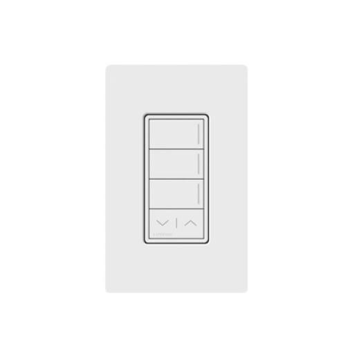 [LUTRONRADIORA3_RRSTHN3RLWH] LUTRON RADIORA 3 (RadioRa3) Botonera Sunnata Blanco 3 escenas y 2 botones subir/bajar para Radio RA3, programe escenas diferentes en cada botón.