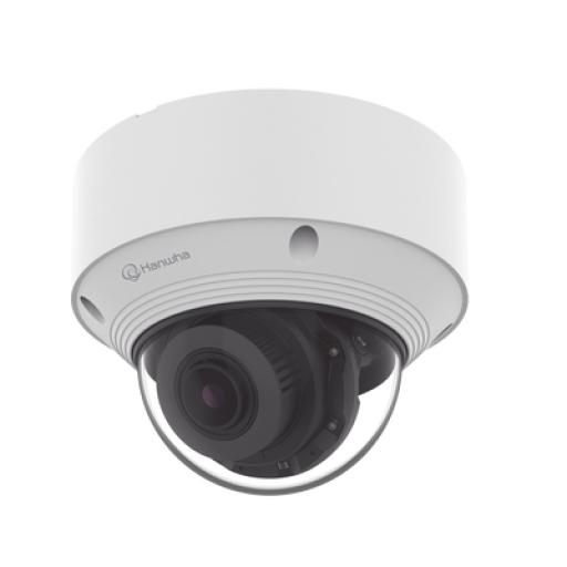 [HANWHA_QNV-C9083R] Hanwha Cámara IP Tipo domo Antivandálica 8 Megapíxel / Lente Varifocal 3.2 - 10mm / IR 30M / WDR 120db / IP66 / H.265 & WiseStream / Inteligencia Artificial Deteccion de Personas y vehiculos