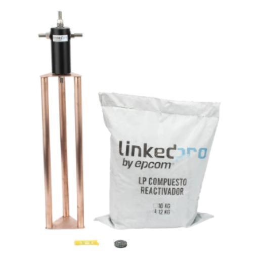 [LINKEDPROBYEPCOM_LP-GROUND-60A] LINKEDPRO BY EPCOM Electrodo para Corriente Máxima de 60 Amp. con Compuesto Mejorador de Terreno