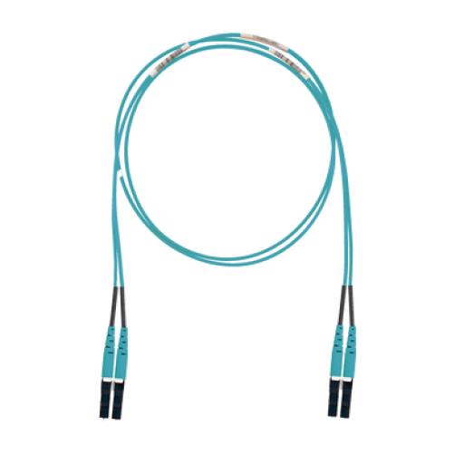 [PANDUIT_FX2ELLNLNSNM001] Panduit Jumper de Fibra Optica Multimodo 50/125 OM3, LC-LC Duplex, LSZH (Cero Halógenos), Color Aqua, 1 Metro