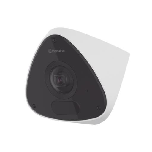 [HANWHA_TNV-C7013RC] Hanwha Cámara IP Antivandálica 3MP para Esquina con IA / Lente 2.39 mm 128° / H.265 & WiseStream II / Exterior IP66 / IK10+ / PoE