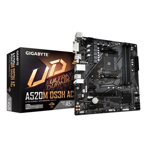 [GIGABYTE_A520M DS3H AC] Gigabyte Motherboard GIGABYTE A520M DS3H AC