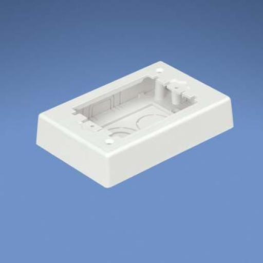 [PANDUIT_JBP1EIW] Panduit Caja de Pared Superficial Sencilla, De Dos Piezas, Uso Universal con Placas de Pared, Color Blanco Mate