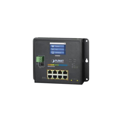 [PLANET_WGS-5225-8P2SV] Planet Switch Industrial Flat-Type 8 Puertos Gigabit C/PoE 802.3at, 2 Puertos SFP, LCD
