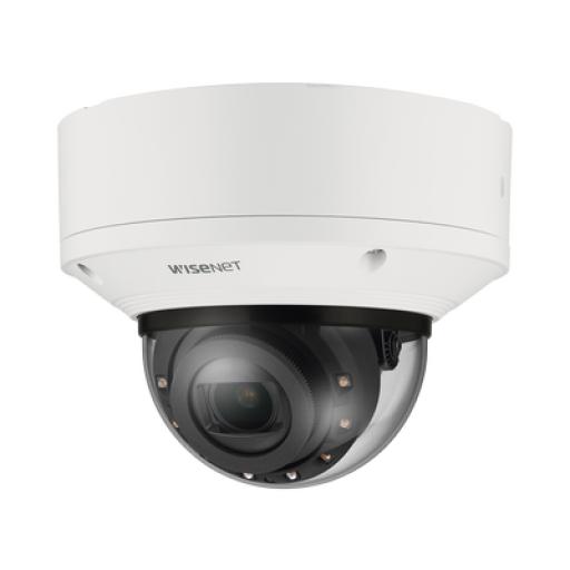 [HANWHA_XND-C6083RV] Hanwha Cámara Domo 2MP con IA, Antivandalica / Lente Motorizado de 2.8 a 10mm / WDR 120dB / Ranura MicroSD / IP52 IK08