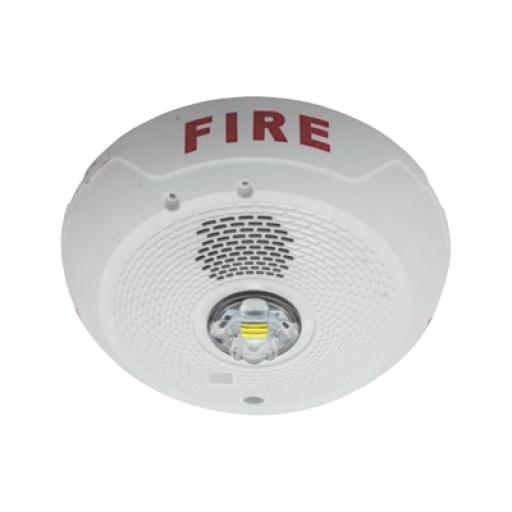 [SYSTEMSENSOR_PC2WLED] System Sensor Sirena con Lámpara LED Estroboscópica, Montaje en Techo, Nivel de Candelas Seleccionable, Color Rojo, Nuevo Diseño Moderno y Elegante y Menor Consumo de Corriente 