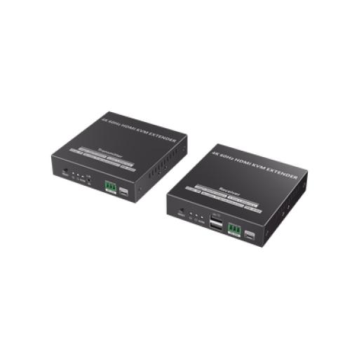 [EPCOM_TT582KVM] Epcom Kit Extensor KVM (HDMI y USB) hasta 150 metros | Transmite el Video y Controla tu DVR vía USB a distancia | Soporta resolución 4K @60Hz | Cat 6, 6a y 7 | Salida Loop en el Tx para visualización local  