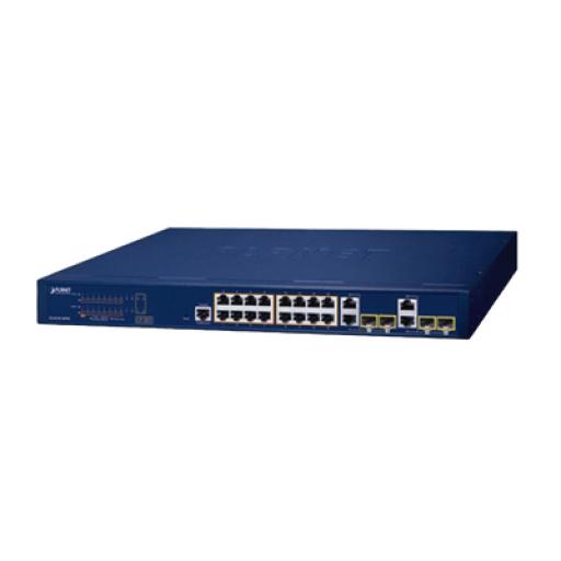 [PLANET_GS-4210-16P4C] Planet Switch Administrable PoE  Capa 2 de 16 Puertos 10/100/1000 Mbps 802.3af/at, 4 Puertos SFP Gigabit, Hasta 240 W 