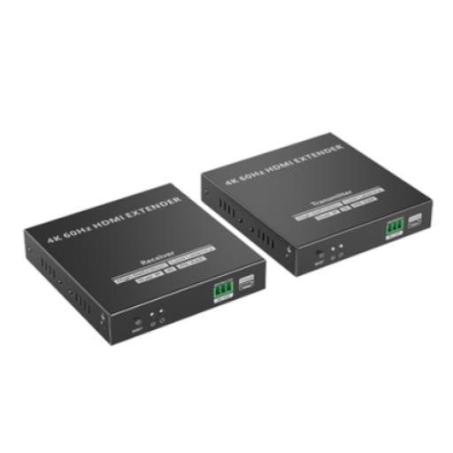 [EPCOM_TT-582] Epcom Kit Extensor HDMI para distancias de 150 metros | Transmite el Video y Controla tu DVR vía USB a distancia | Soporta resolución 4K @60Hz | Cat 6, 6a y 7 | Salida Loop en el Tx para visualización local | Soporta control remoto del equi