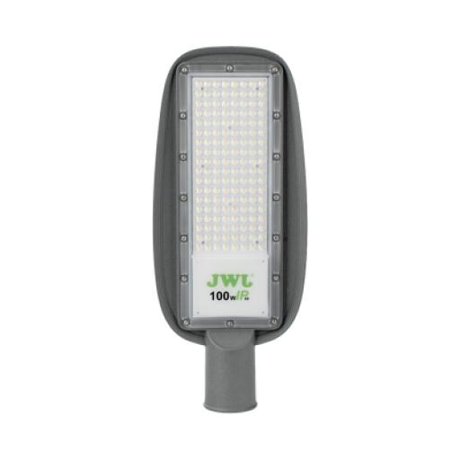 [JWJ_JALP02-100X] JWJ Luminaria LED con Fotocelda 100 W/ 100 - 265 V CA ~50/60 Hz / Color Blanco/ Dimensiones 200 x 465 x 78 mm / Ángulo de Luz 135°.