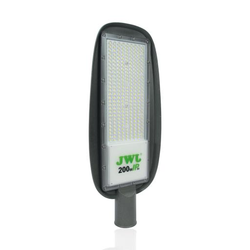 [JWJ_JALP02-200X] JWJ Luminaria LED con Fotocelda 200 W/ 100 - 265 V CA ~50/60 Hz / Color Blanco/ Dimensiones 600 x 245 x 78 mm / Ángulo de Luz 135°.