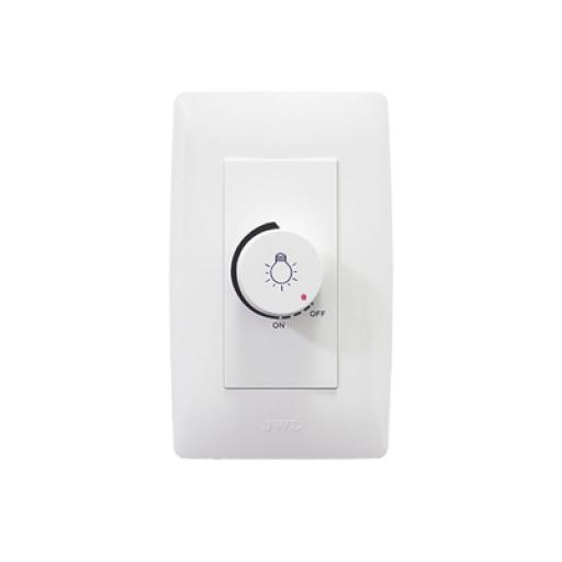 [JWJ_JTL-C7329] JWJ Placa con Dimmer Rotativo para Lámpara Incandescentes / 300 W 127 V CA / Color Blanco.