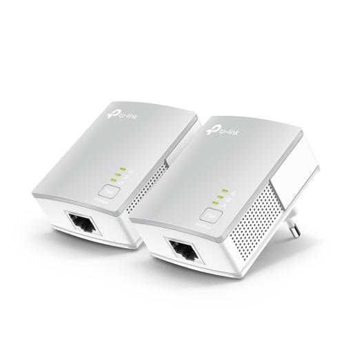 [TPLINK_TL-PA4010KIT] TPLINK Kit Adaptador Powerline Ethernet, tecnologia HomePlug AV, 500Mbps, Plug and Play, hasta 300 M dentro de casa, 1 Puerto 10/100 Mbps y tamaño ultra compacto