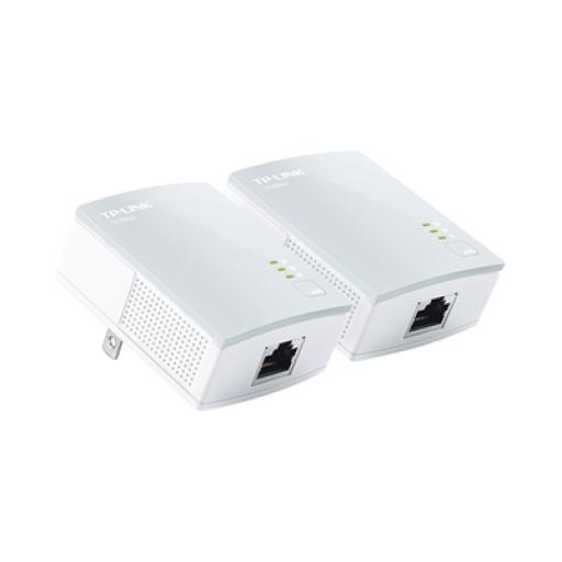[TPLINK_TL-PA4010KIT] TPLINK Kit Adaptador Powerline Ethernet, tecnologia HomePlug AV, 500Mbps, Plug and Play, hasta 300 M dentro de casa, 1 Puerto 10/100 Mbps y tamaño ultra compacto