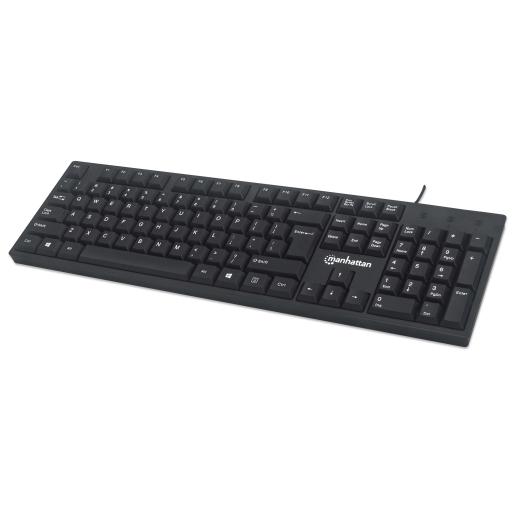 [MANHATTAN_179324] Teclado con cable y 104 teclas Manhattan.