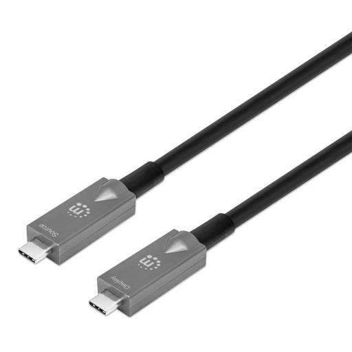 [MANHATTAN_356428] Cable USB-C de fibra óptica (AOC) USB 3.2 Gen 2 Manhattan 10 M.