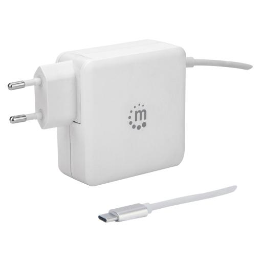 [MANHATTAN_180245] Cargador de energía PD con cable USB C integrado 60 W Manhattan.