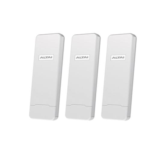 [ALTAITECHNOLOGIES_3-PACK-C1N] Altai Technologies Paquete de 3 Puntos de Acceso C1N Super Wi-Fi  en 2.4 GHz , Con Antenas Integradas Sectorial de 70°, Alta Sensibilidad, Hasta 300 m a un Smartphone, Antena de 10 dBi, Soporta Fichas-Vouchers
