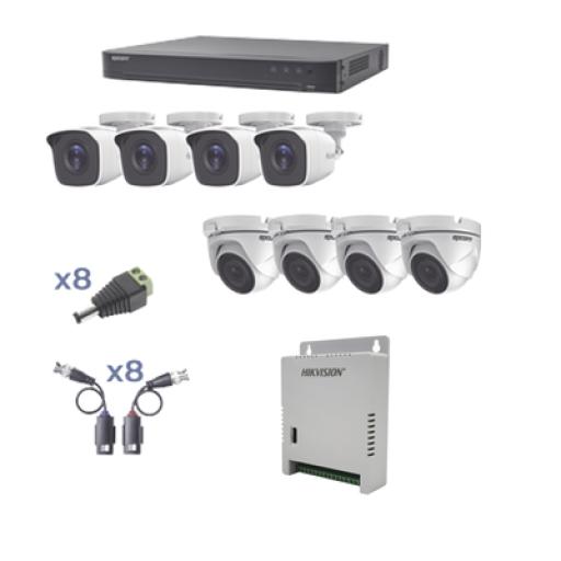 [EPCOMPROFESSIONAL_KEVTX8T4BW/4EW] EPCOM PROFESSIONAL KIT TurboHD 1080p / DVR 8 Canales / 4 Cámaras Bala (exterior 2.8 mm) / 4 Cámaras Eyeball (exterior 2.8 mm) / Transceptores / Conectores / Fuente de Poder Profesional hasta 15 Vcc para Largas Distancias