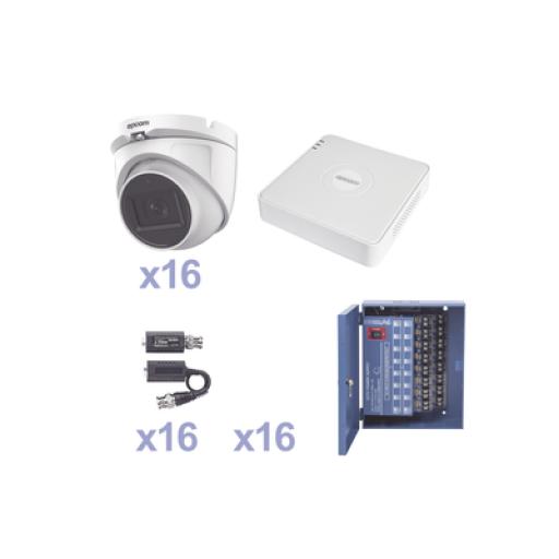 [EPCOMPROFESSIONAL_KESTXLT16EW] EPCOM PROFESSIONAL KIT TurboHD 1080p Lite / DVR 16 Canales / 16 Cámaras Eyeball  Exterior ( 2.8mm) / Transceptores / Conectores / Fuente de Poder Profesional