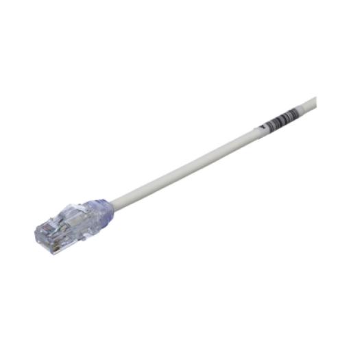 [PANDUIT_UTP28X1] Panduit Cable de Parcheo UTP Cat6A, CM/LSZH, Diámetro Reducido (28AWG), Color Blanco Mate, 1ft