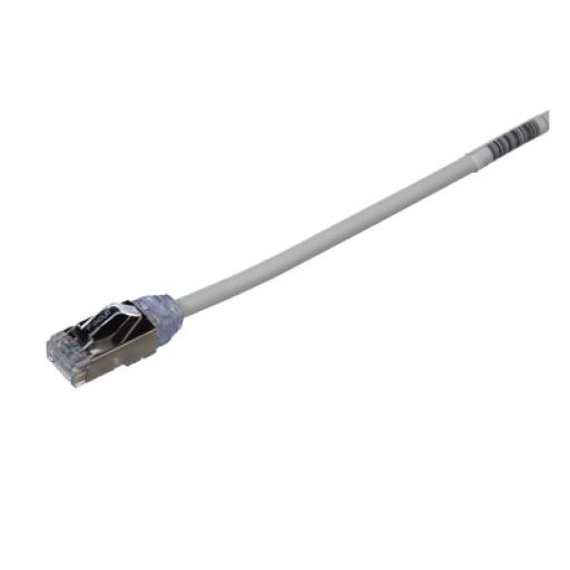 [PANDUIT_STP28X0.2MIG] Panduit Patch Cord Cat6A, Diametro Reducido 28 AWG, Blindado S/FTP, CM/LS0H, 20 cm, Color Gris