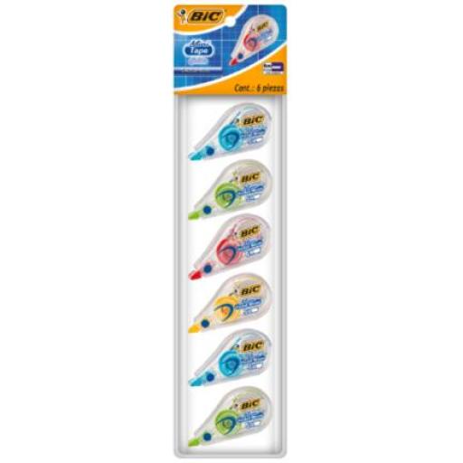 [BIC_510657] BIC Cinta Correctora BIC Mini Tape Fashion 5.0mm C/6 Pzas