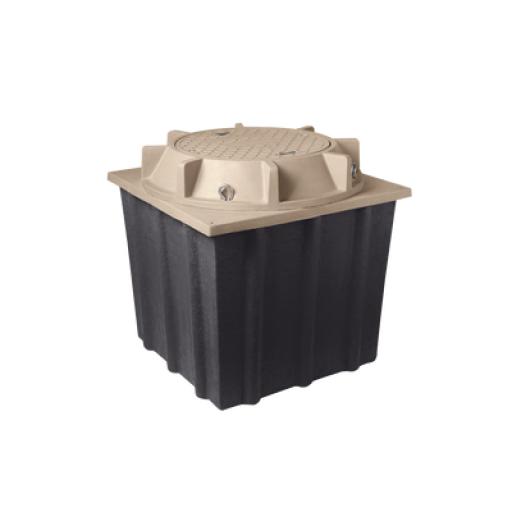 [LINKEDPROBYEPCOM_LP-MH-4X4X4] LINKEDPRO BY EPCOM Registro Manhole con tapa de concreto polimérico 4 ft x 4 ft x 4 ft