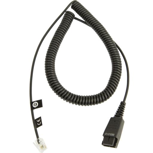 [JABRA_8800-01-01] JABRA CABLE QD MACHO - RJ-9 MACHO 2 METROS NEGRO