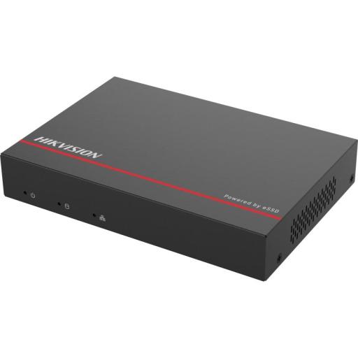 [HIKVISIONDIGITALTECHNOLOGY_DS-E04NI-Q1/4P/1T] Hikvision Digital Technology NVR + SSD / 4 Megapixel / 4 Canales IP / 4 Puertos PoE+ / 1 SSD de 1 TB / ACUSENSE / Diseño Compacto y Cero Ruido
