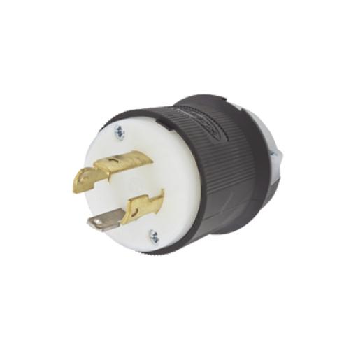 [HUBBELL_HUB-HBL-2711] Hubbell Clavija con Bloqueo de Media Vuelta Industrial 30 a 125/250 V CA / 3 Polos 4 Hilos / Nema L14-30P.