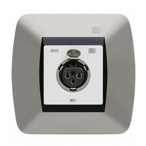 [EGIAUDIOSOLUTIONS_6510.10] EGI AUDIO SOLUTIONS CONEXIÓN CAJA 60 MM. XLR HEMBRA DE PARED. BLANCO.