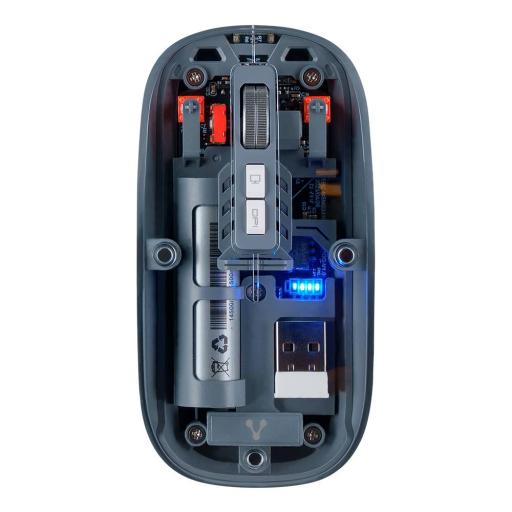 [VORAGO_MO-415] Vorago MOUSE VORAGO INALÁMBRICO BT 1,600 DPIS RECARGABLE TRANSPARENTE MO-415