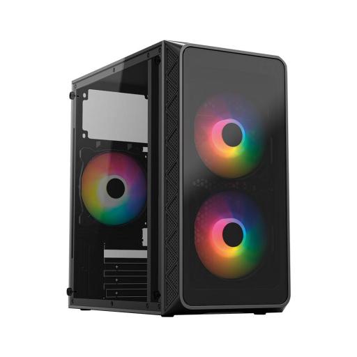 [ACTECK_AC-939225] GABINETE ACTECK (AC-939225) DOOM PRO CRYSTAL GI730,MICRO ATX,1*USB 3.0,CRISTAL TEMP,3 FAN RGB,NEGRO