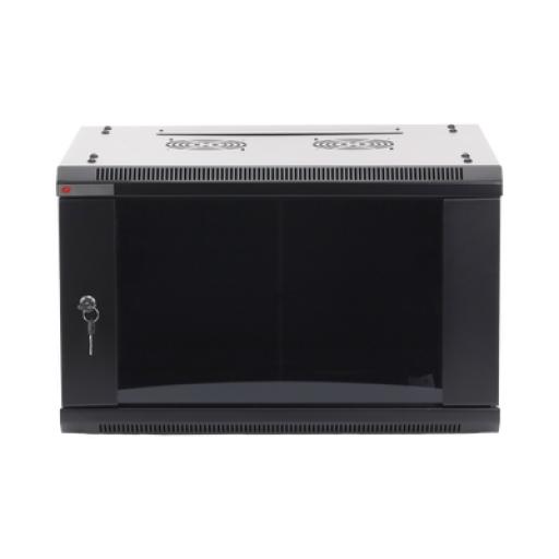 [PRECISION_PSTC-06-645-BDG] Precision Gabinete PRECISION, Con Puerta de Cristal, de 19in, 6UR, 430mm de Profundidad, Color Negro