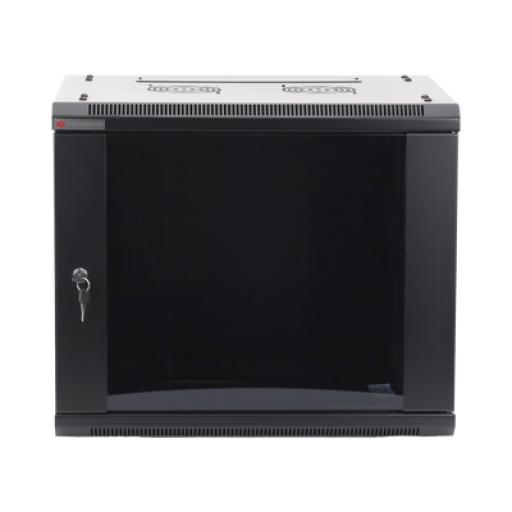 [PRECISION_PSTC-09-645-BDG] Precision Gabinete PRECISION, Con Puerta de Cristal, de 19in, 9UR, 450mm de Profundidad, Color Negro
