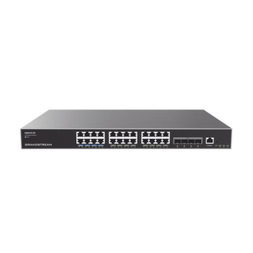 [GRANDSTREAMNETWORKS_GWN7813P] Grandstream Networks Switch Capa 3 PoE+ Administrable / 24 puertos 10/100/1000 Mbps + 4 Puertos SFP+ de 10 Gigabits / Hasta 360W / Compatible con GWN Cloud.